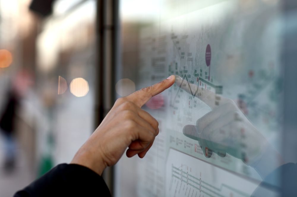 Project dashboard on a touchscreen computer